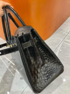 wholesale quality hermes birkin 30 shinny niloticus crocodile 89 noir ghw